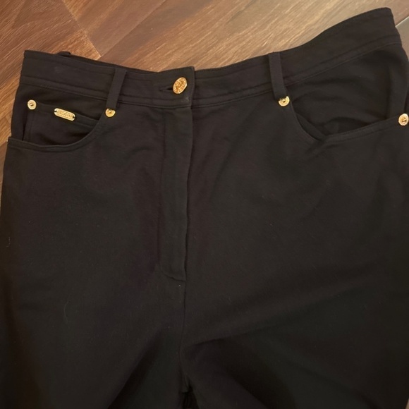 ST. JOHN Sport by Marie Gray Wide Leg Black Pants size Medium - Picture 4 of 10